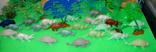 Marx, Triceratops, Ankylosaurus, Dinosaur Toys
