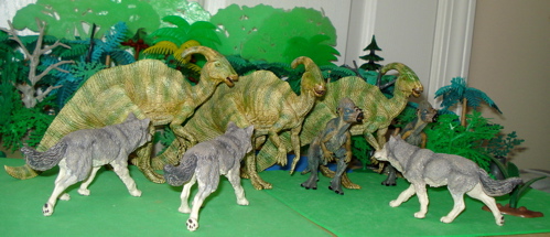 Papo, Parasaurolophus, Pachycephalosaurus, Dinosaur Toys