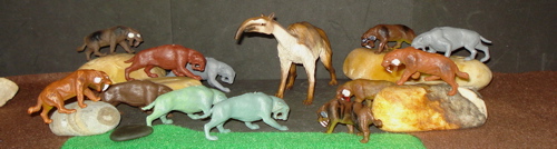 Smilodon, Marx, Inpro, Dinosaur Toys