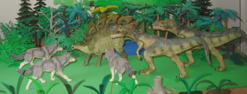 Allosaurus, Stegosaurus, Papo, Dinosaur Toys