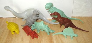 Marx Revised Mold Group Dinosaur Toys>
<br clear=