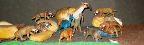 Smilodon, Marx, Inpro, MPC, Schleich, Dinosaur Toys